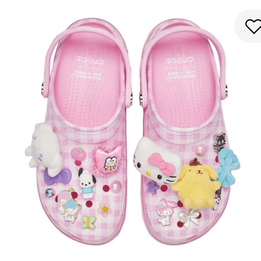 CROCS Hello Kitty & Sanrio Charm Clogs Womens 6